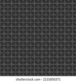Abstract seamless pattern with squares holes in gray colors
