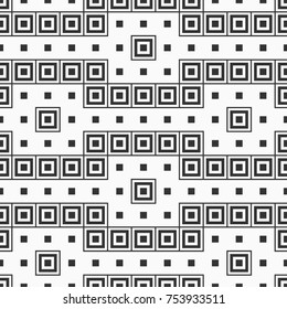 Abstract seamless pattern of squares. Modern stylish texture. Repeating Greek pattern. Linear style. Vector geometric background.