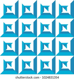 Abstract seamless pattern of squares and triangles.