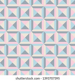 Abstract seamless pattern with squares and triangles. Colorful vector background EPS10