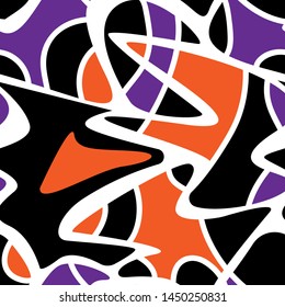 Abstract seamless pattern in stained glass window style. Design for create ideas.
