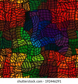 abstract seamless pattern with stained glass imitation, design element