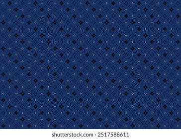 Abstractas patrón sin fisuras con forma de estrella en gris n azul oscuro sobre fondo azul índigo. Ilustración vectorial. Para la camisa masculina dama vestido de tela textil de impresión de Fondo de pantalla cubierta