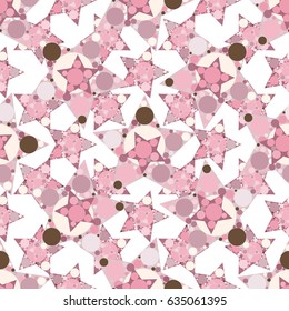 Abstract seamless pattern with stars