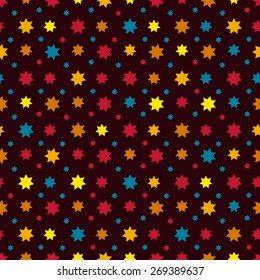 Abstract Seamless Pattern with stars. Endless texture can be used for wallpaper, pattern fills, web page background, surface texture.