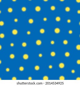Resumen de un patrón impecable con estrellas solares. Impresión de Boho para papel pintado, textiles, tela, diseño interior. Ilustración vectorial moderna
