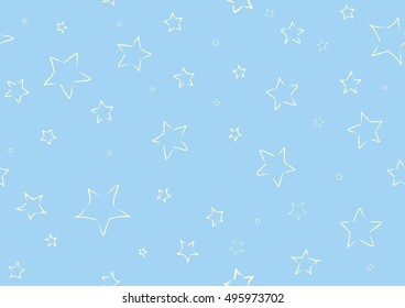 Abstract seamless pattern with stars. Vector illustration.