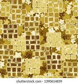 Abstract seamless pattern. Stone blocks of 9 stones, on a background of abstract texture.