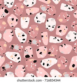 Abstract seamless pattern with stone texture. Modern design for paper, cover, fabric, interior decor and other users. Vector.