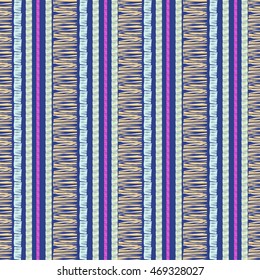 Abstract seamless pattern, stripe ornament. Ethnic vector background. Digital paper