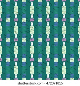 Abstract seamless pattern, stripe ornament. Ethnic vector background. Digital paper