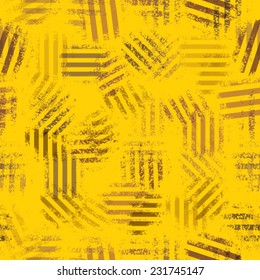 Abstract Seamless Pattern with Striped Distressed Stains