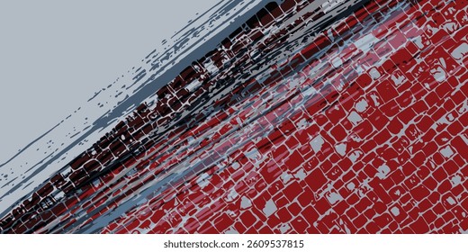 Abstract seamless pattern with stripes forming squares is repeating on a textured background