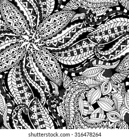 abstract seamless pattern with stripes and half-circles, seamless abstract hand-drawn pattern, waves background