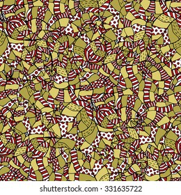 abstract seamless pattern with stripes and half-circles, seamless abstract hand-drawn pattern, waves background