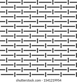 Abstract seamless pattern. Stripes lattice. Modern stylish texture. Monochrome trellis. Geometric ornament grid. Regularly repeated horizontal and vertical straight lines. Vector background.