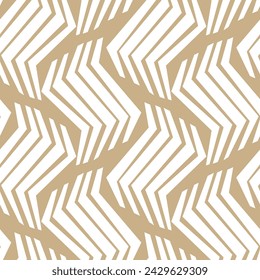 Abstract seamless pattern. with Stripes, lines. Geometric vector background. Gold and white texture. Graphic modern pattern.