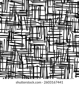 Abstract seamless pattern with stripes. Monochrome background. Geometric print with spot.