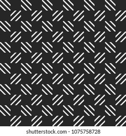 Abstract seamless pattern of stripes squares. Modern geometric texture. Vector monochrome background.