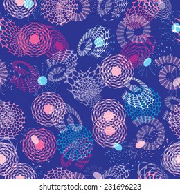 Abstract Seamless Pattern with Stripes in Swirl Form. 