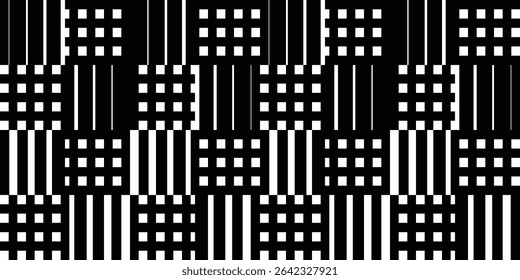Abstractas patrón sin fisuras de rayas en un tejido. Ilustración vectorial.
