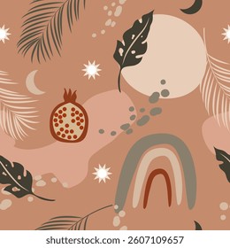  Abstract seamless pattern in style boho . Vector illustration