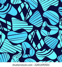 Abstract seamless pattern in abstract style. Fashion sketch.
