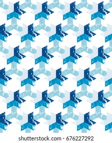 Abstract seamless pattern in the style of grunge. Bright colors. A geometric lattice.