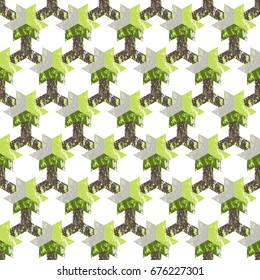 Abstract seamless pattern in the style of grunge. Bright colors. A geometric lattice.