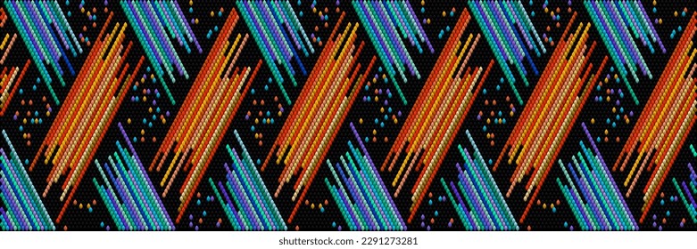 Abstract seamless pattern stylized as artificial intelligence. 