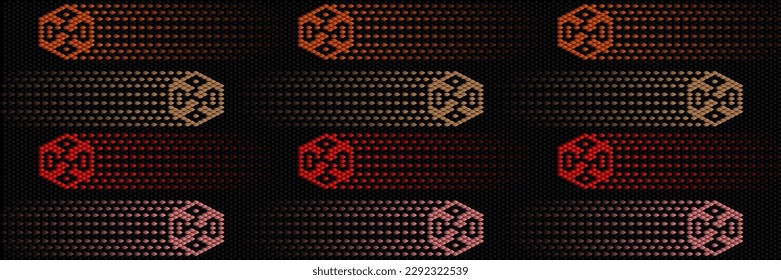 Abstract seamless pattern stylized as artificial intelligence. 