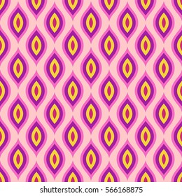 Abstract seamless pattern with stylized bird feathers. Repetition background for textiles, wrapping paper or wallpapers. Vector illustration.
