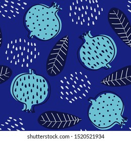 Un patrón abstracto y sin fisuras con las caricaturas estilizadas. Diseño con coloridos avispones, vectores. Textura sin fisuras en colores azules