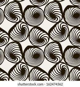 Abstract seamless pattern. Stylized spiral elements. Stylish modern print