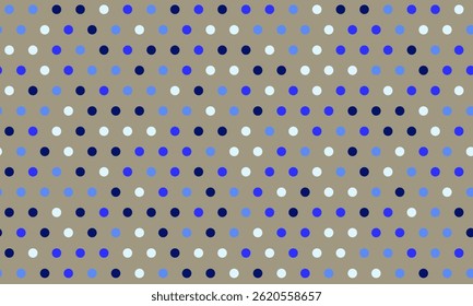 Padrão sem emenda abstrato.  Sutil movimento diagonal de azul, branco escuro pontos polka azul no fundo taupe.