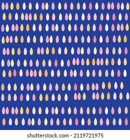 Abstract seamless pattern with sunflower seeds on a blue background. For postcards, invitations, fabrics, wallpapers.