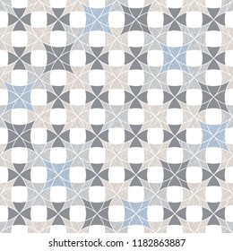 Abstract seamless pattern of superimposed geometric shapes. Rounded forms flow into each other.