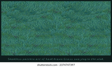 abstract seamless pattern swaying grassland in the wind