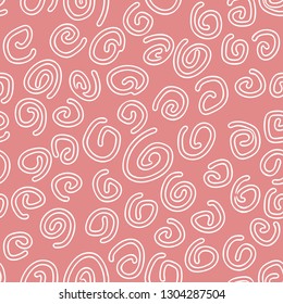 Abstract Seamless Pattern with Swirl Elements. Simple Background. Vector Illustration.