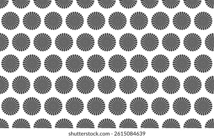 Abstract seamless pattern of swirling circular motifs.  Elegant grayscale design perfect for textile prints, website backgrounds, or modern graphic projects.