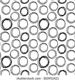 Abstract seamless pattern with swirls, Circles.
