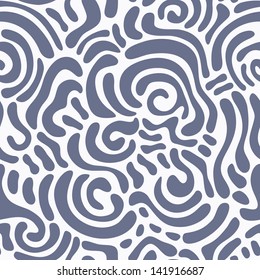 Abstract seamless pattern with swirly ornaments