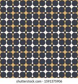 Abstract seamless pattern of symmetric geometric shapes. Modern stylish texture. Repeating geometric tiles. Design for print, fabric, cloth, textile, decoration. Vector color background.