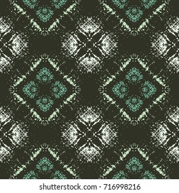 Abstract seamless pattern of teal, green, and white shades