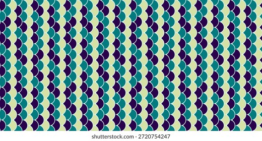 Abstractas patrón sin fisuras con escamas de color verde azulado y púrpura.  Diseño geométrico perfecto para estampados textiles, fondos de Sitio web o Elementos decorativos.