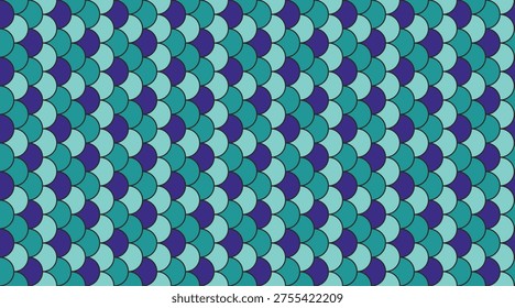 Abstract seamless pattern of teal and purple scales.  Perfect for textile design, website backgrounds, or any project needing a stylish, mermaidinspired texture.