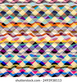 Abstract seamless pattern. Textile diagonal plaid vector pattern.