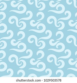 Abstract seamless pattern for textile, fabrics or wallpapers. Blue and white background