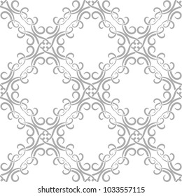 Abstract seamless pattern for textile, fabrics or wallpapers. Gray and white background