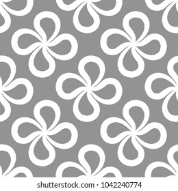 Abstract seamless pattern for textile, fabrics or wallpapers. Gray and white background